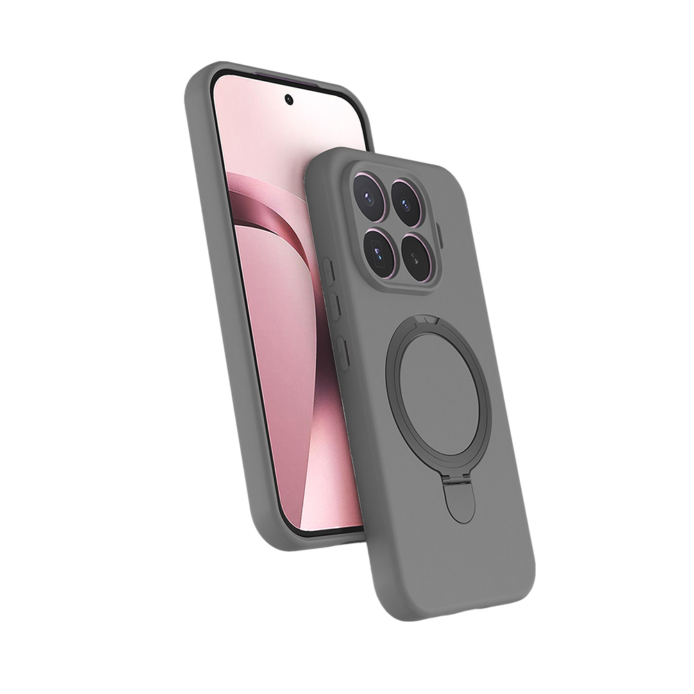 Xiaomi 17T Pro Kılıf M-safe Şarj Özellikli Standlı Zore Samara Kapak - Titanyum-Gri