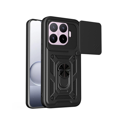 Xiaomi 17T Pro Kılıf Magnetik Standlı Kamera Korumalı Zore Sürgülü Vega Kapak - Zore