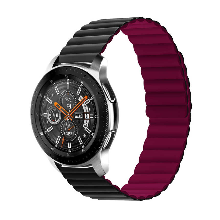 Xiaomi Amazfit Pace KRD-52 Kordon - Siyah-Kırmızı