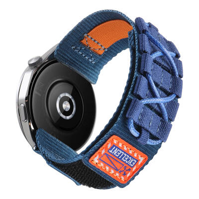 Xiaomi Amazfit Pace Zore KRD-112 22mm Orbital Örgülü Halat Tasarımlı Naylon Kumaş Hasır Kordon - Zore