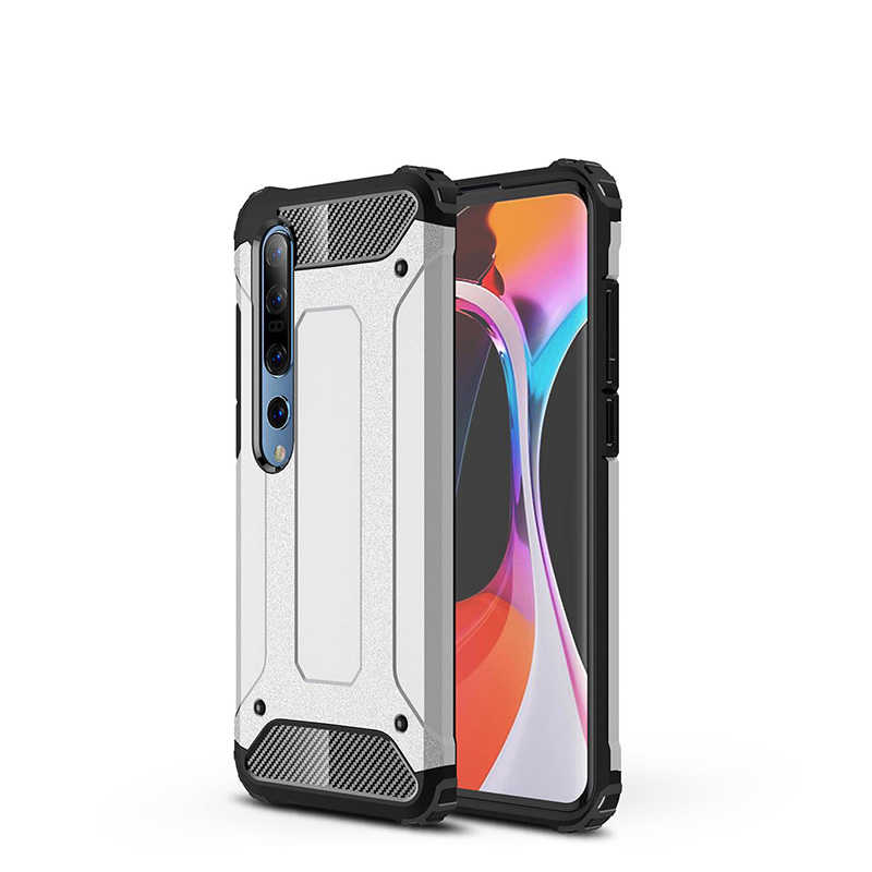 Xiaomi Mi 10 Kılıf Zore Crash Silikon Kapak - Gri
