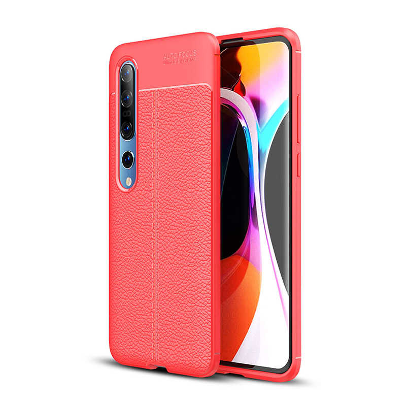 Xiaomi Mi 10 Kılıf Zore Niss Silikon Kapak - Kırmızı