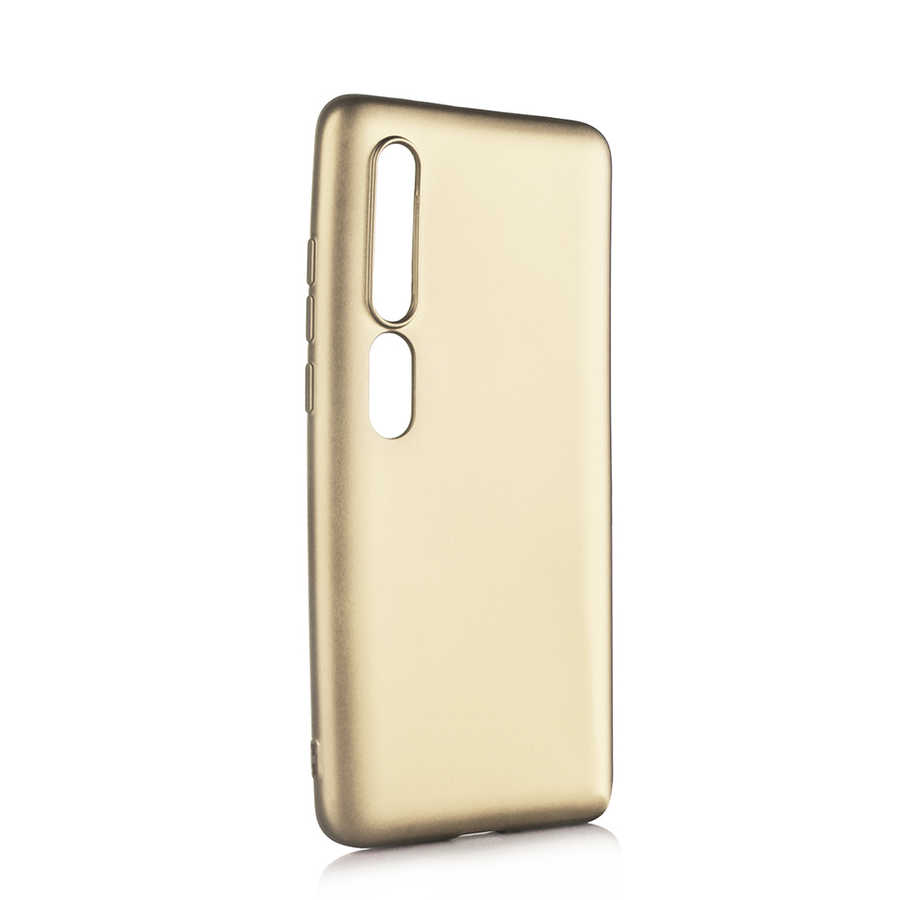 Xiaomi Mi 10 Kılıf Zore Premier Silikon Kapak - Gold