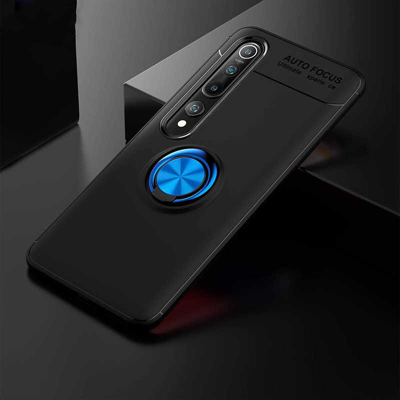 Xiaomi Mi 10 Kılıf Zore Ravel Silikon Kapak - Siyah-Mavi
