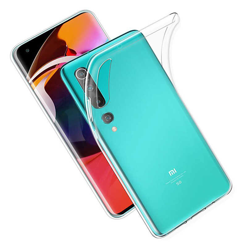 Xiaomi Mi 10 Kılıf Zore Süper Silikon Kapak - Renksiz