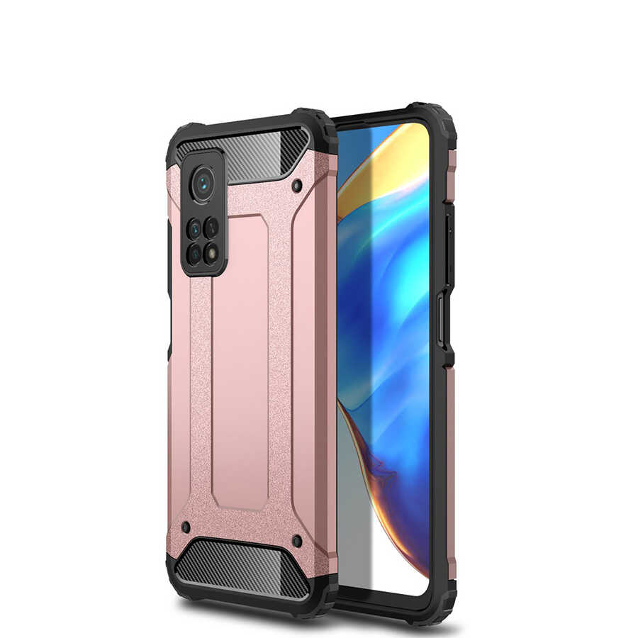 Xiaomi Mi 10T Pro 5G Kılıf Zore Crash Silikon Kapak - Rose Gold