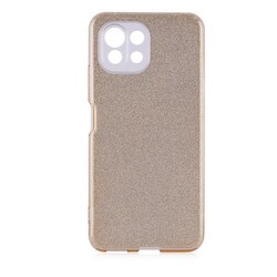 Xiaomi Mi 11 Lite Case Zore Shining Silicon Gold