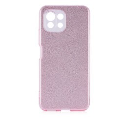 Xiaomi Mi 11 Lite Kılıf Zore Shining Silikon Rose Gold