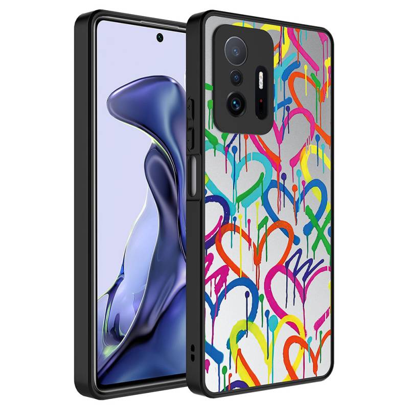 Xiaomi Mi 11T 5G Kılıf Aynalı Desenli Kamera Korumalı Parlak Zore Mirror Kapak - 8
