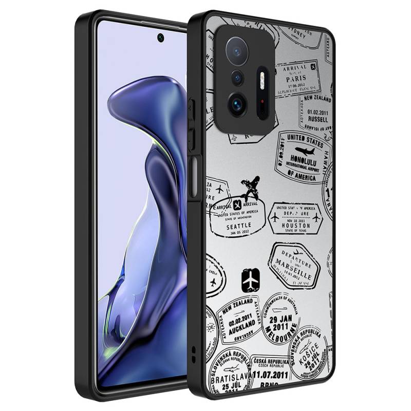 Xiaomi Mi 11T 5G Kılıf Aynalı Desenli Kamera Korumalı Parlak Zore Mirror Kapak - 5