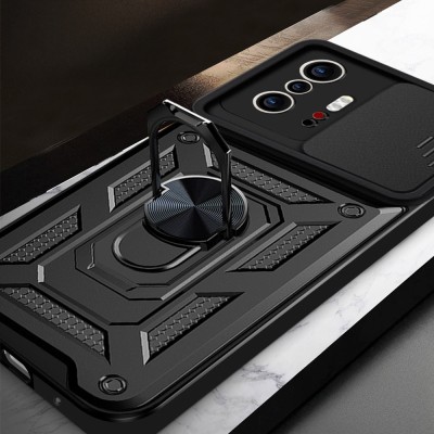 Xiaomi Mi 11T 5G Kılıf Magnetik Standlı Kamera Korumalı Zore Sürgülü Vega Kapak - 4