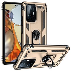 Xiaomi Mi 11T Pro 5G Kılıf Zore Vega Kapak Gold