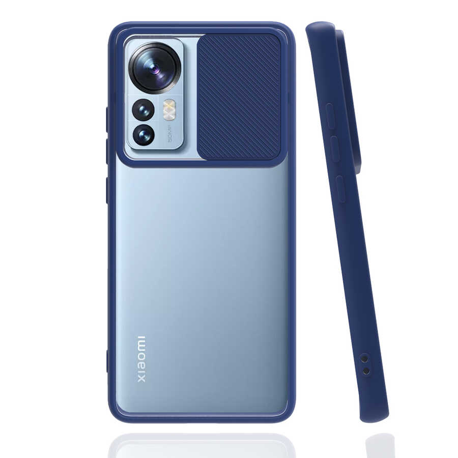Xiaomi Mi 12 Kılıf Zore Lensi Kapak - Lacivert