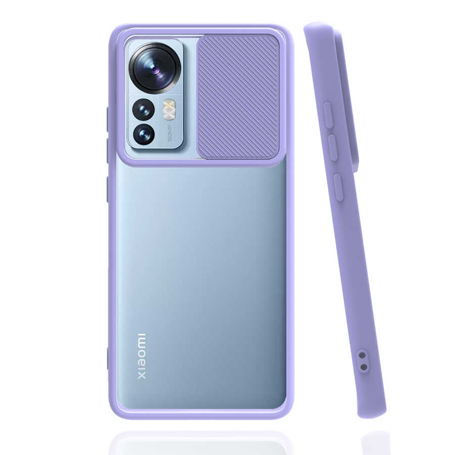 Xiaomi Mi 12 Kılıf Zore Lensi Kapak - Lila