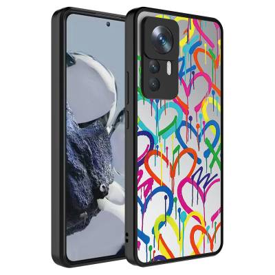 Xiaomi Mi 12T Pro Case Mirror Patterned Camera Protection Glossy Zore Mirror Cover - Zore