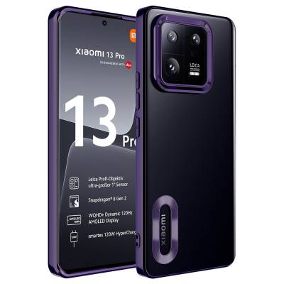Xiaomi Mi 13 Pro Kılıf Kamera Korumalı Logo Gösteren Zore Omega Kapak - Zore