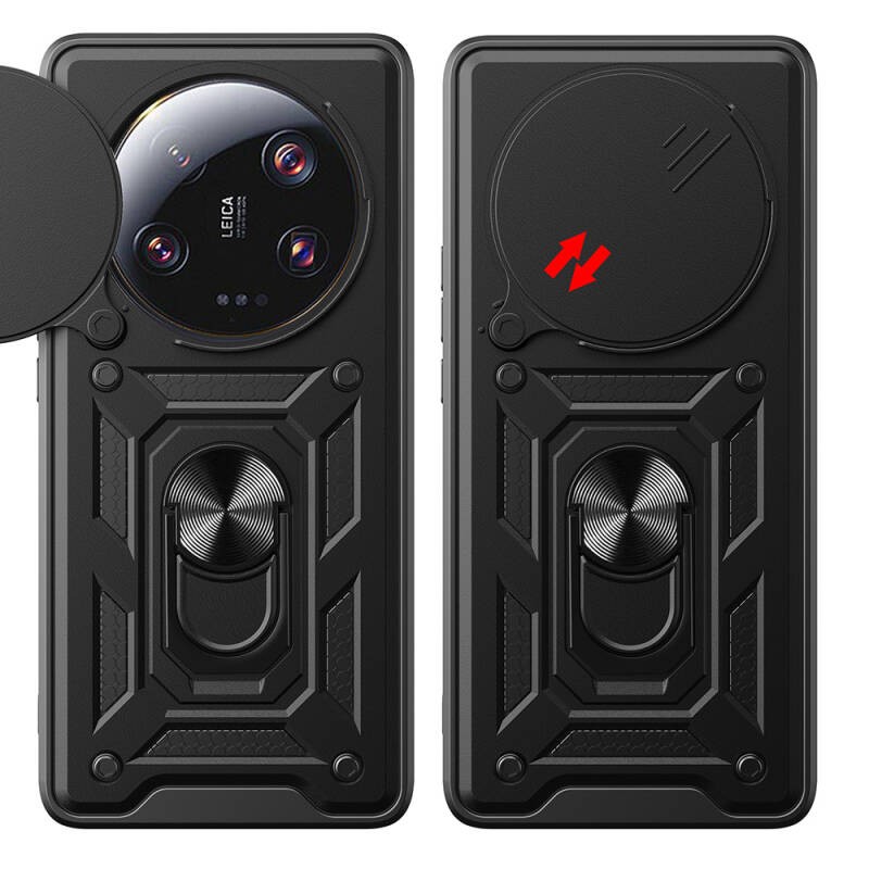 Xiaomi Mi 13 Ultra Case Magnetic Stand Camera Protection Zore Sliding Vega Cover - 3