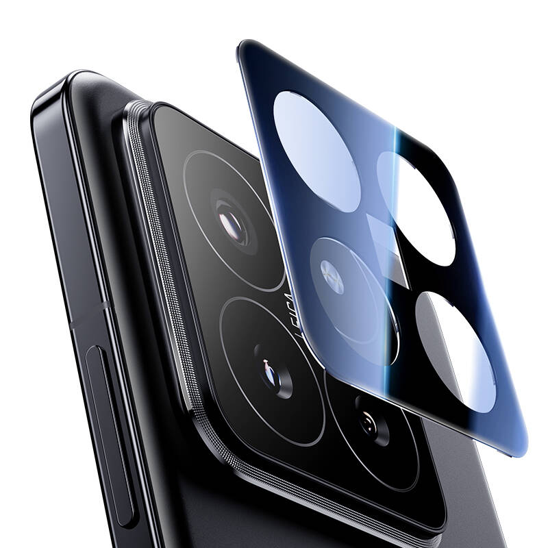 Xiaomi Mi 14 Benks KingKong Serisi 3D Gorilla Glass Temperli Kamera Lens Koruyucu - Siyah