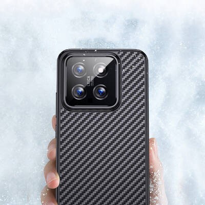 Xiaomi Mi 14 Kılıf Aramid Karbon Fiber M-safe Özellikli Wlons Radison Kapak - 11