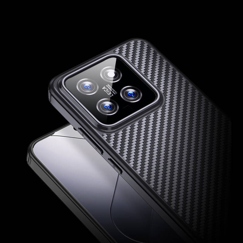 Xiaomi Mi 14 Kılıf Aramid Karbon Fiber M-safe Özellikli Wlons Radison Kapak - 5