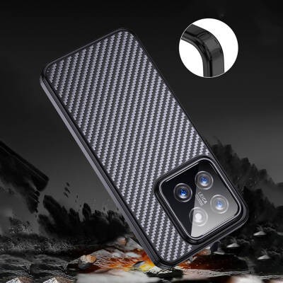 Xiaomi Mi 14 Kılıf Aramid Karbon Fiber M-safe Özellikli Wlons Radison Kapak - 16
