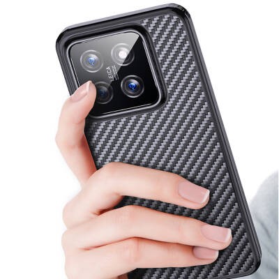 Xiaomi Mi 14 Kılıf Aramid Karbon Fiber M-safe Özellikli Wlons Radison Kapak - 17