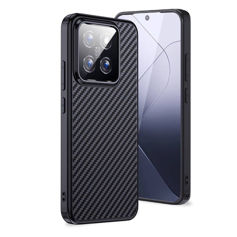 Xiaomi Mi 14 Kılıf Aramid Karbon Fiber M-safe Özellikli Wlons Radison Kapak - 6