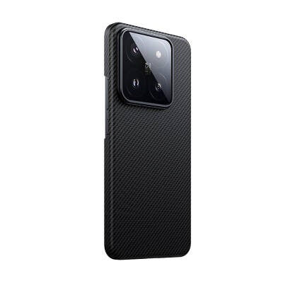 Xiaomi Mi 14 Kılıf M-safe Özellikli Karbon Fiber Benks Essential ArmorAir 600D Kevlar Kapak Siyah