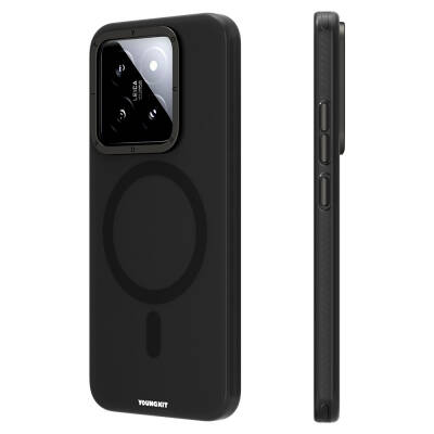 Xiaomi Mi 14 Kılıf M-safe Şarj Özellikli Youngkit Hidden Sand Serisi Kapak - Youngkit