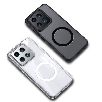 Xiaomi Mi 14 Kılıf Sert PC Arka Yüzey Wireless Şarj Özellikli Zore Flet M-safe Kapak - 3