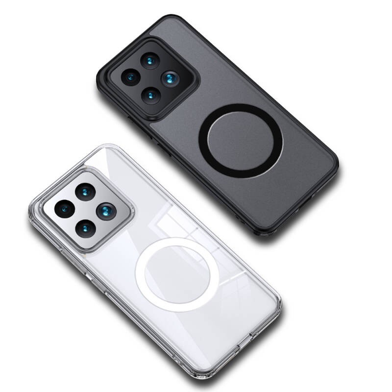 Xiaomi Mi 14 Kılıf Sert PC Arka Yüzey Wireless Şarj Özellikli Zore Flet M-safe Kapak - 3