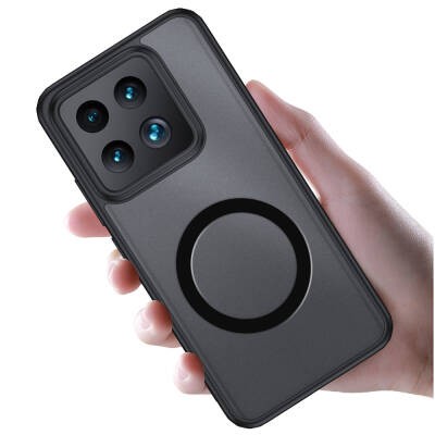 Xiaomi Mi 14 Kılıf Sert PC Arka Yüzey Wireless Şarj Özellikli Zore Flet M-safe Kapak - 5