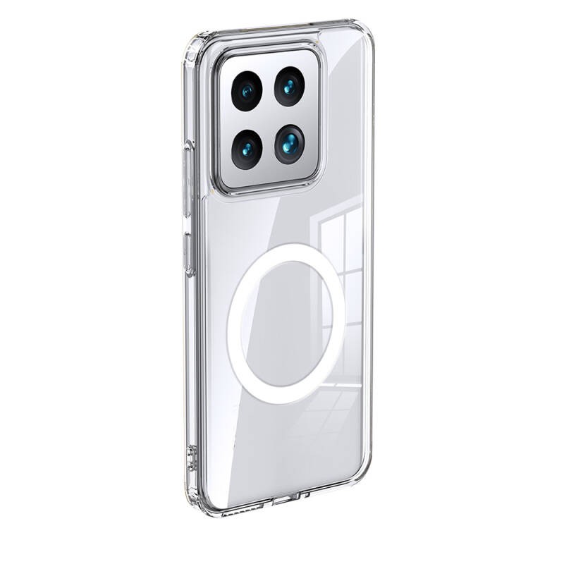 Xiaomi Mi 14 Kılıf Sert PC Arka Yüzey Wireless Şarj Özellikli Zore Flet M-safe Kapak - 9
