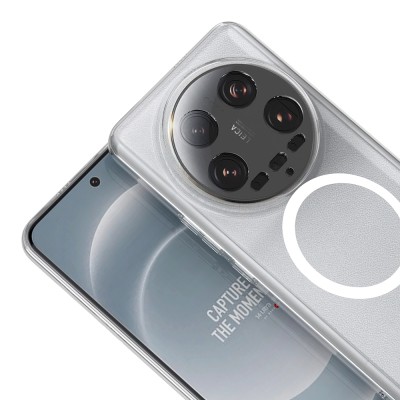 Xiaomi Mi 14 Ultra Kamera Korumalı M-Safe Şarj Özellikli Şeffaf Zore London Sert PC Kapak - 4
