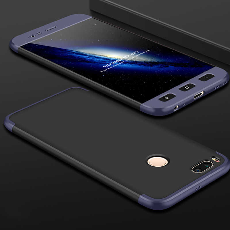 Xiaomi Mi 5x Kılıf Zore Ays Kapak - Siyah-Mavi