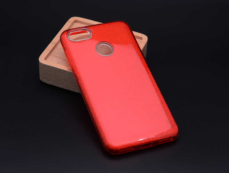 Xiaomi Mi 5x Kılıf Zore Shining Silikon - Kırmızı