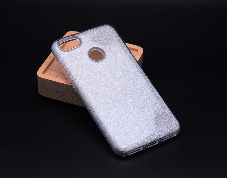 Xiaomi Mi 5x Kılıf Zore Shining Silikon - Gümüş