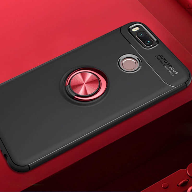 Xiaomi Mi 5X Kılıf Zore Ravel Silikon Kapak - Siyah-Kırmızı