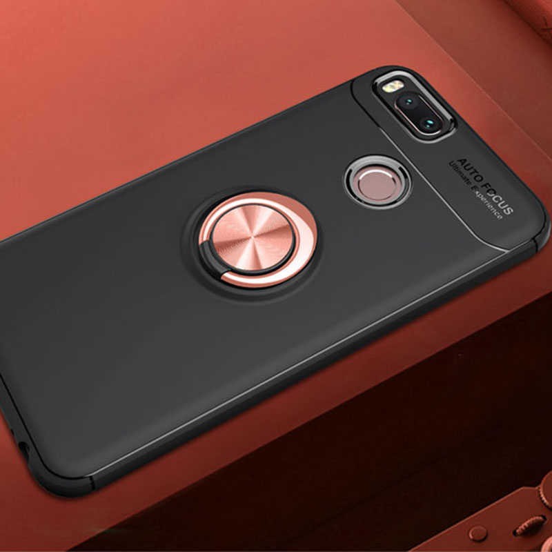 Xiaomi Mi 5X Kılıf Zore Ravel Silikon Kapak - Siyah-Rose Gold