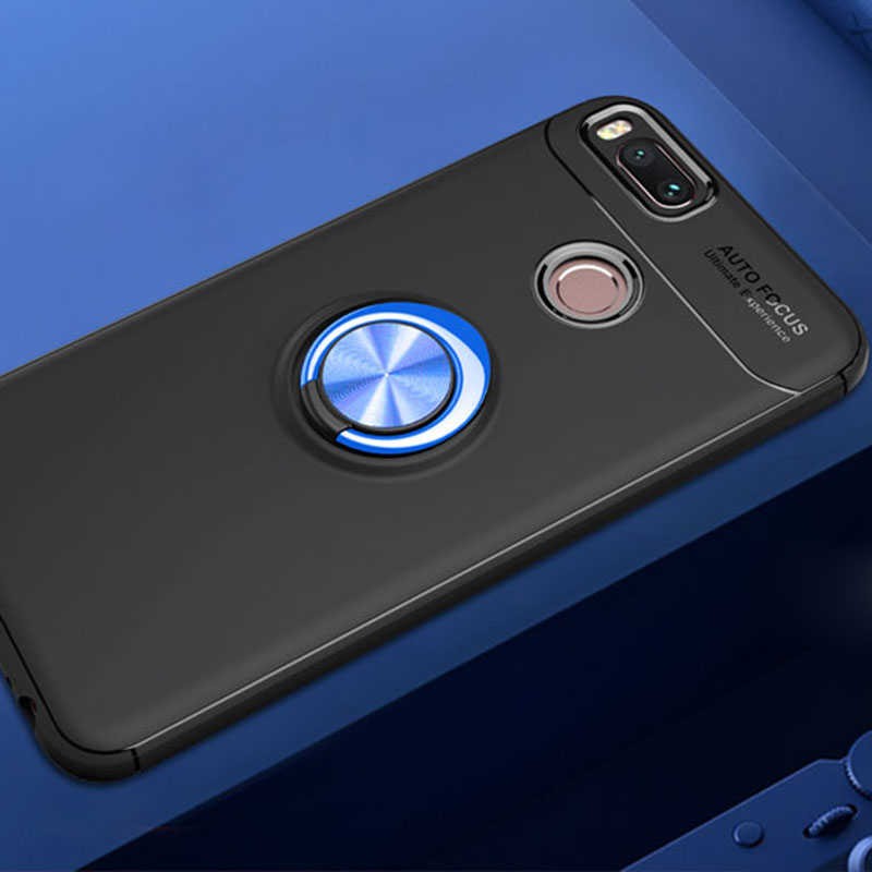 Xiaomi Mi 5X Kılıf Zore Ravel Silikon Kapak - Siyah-Mavi