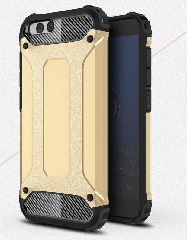 Xiaomi Mi 6 Kılıf Zore Crash Silikon Kapak - Gold