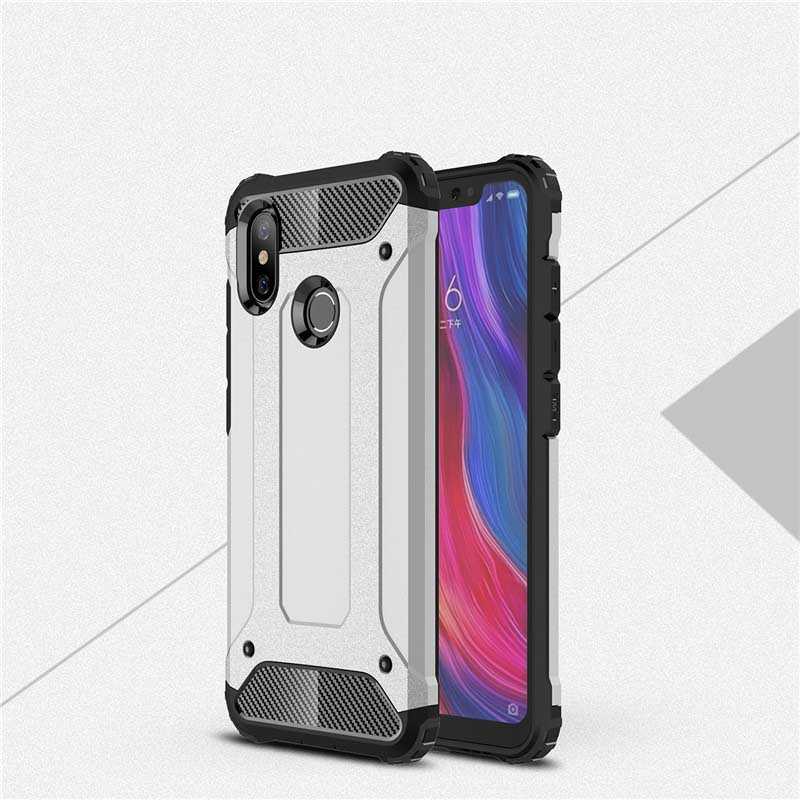Xiaomi Mi 8 SE Kılıf Zore Crash Silikon Kapak - Gri