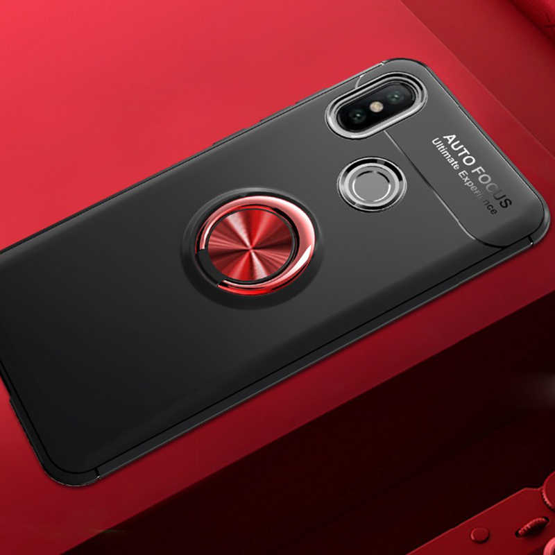 Xiaomi Mi 8 SE Kılıf Zore Ravel Silikon Kapak - Siyah-Kırmızı