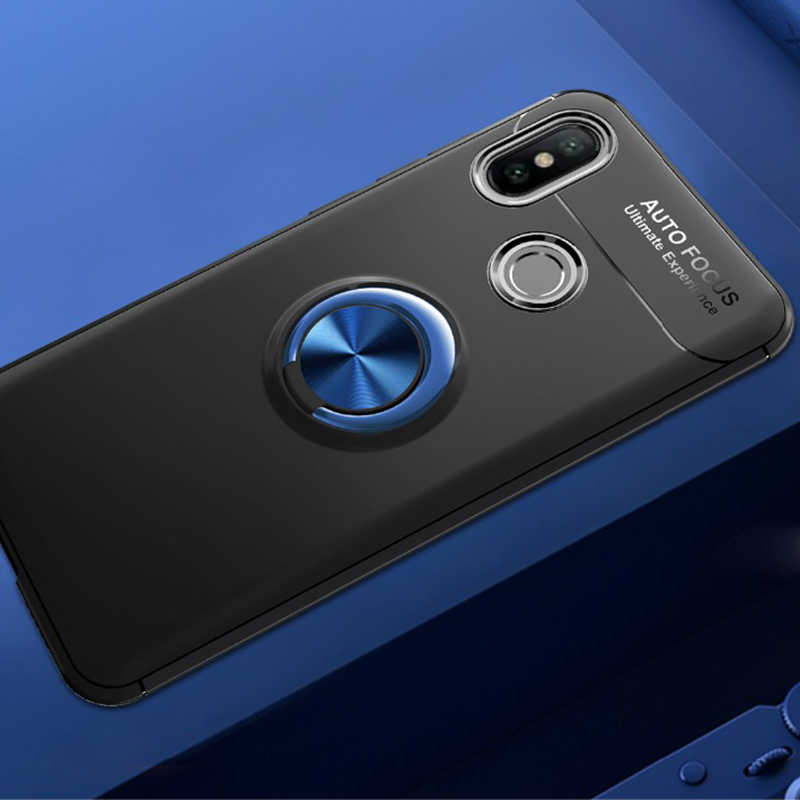 Xiaomi Mi 8 SE Kılıf Zore Ravel Silikon Kapak - Siyah-Mavi