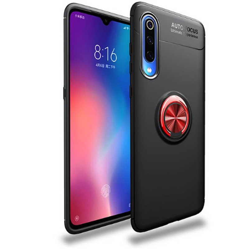 Xiaomi Mi 9 Se Kılıf Zore Ravel Silikon Kapak - Siyah-Kırmızı