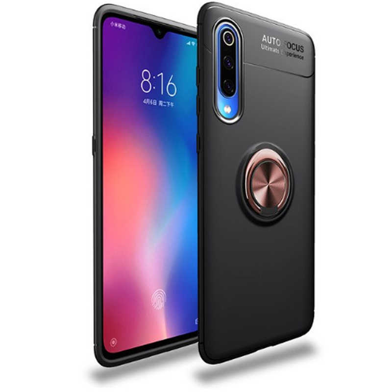 Xiaomi Mi 9 Se Kılıf Zore Ravel Silikon Kapak - Siyah-Rose Gold