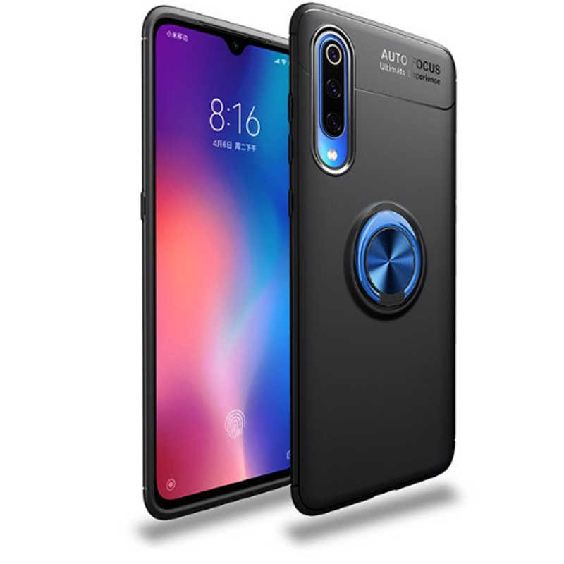 Xiaomi Mi 9 Se Kılıf Zore Ravel Silikon Kapak - Siyah-Mavi