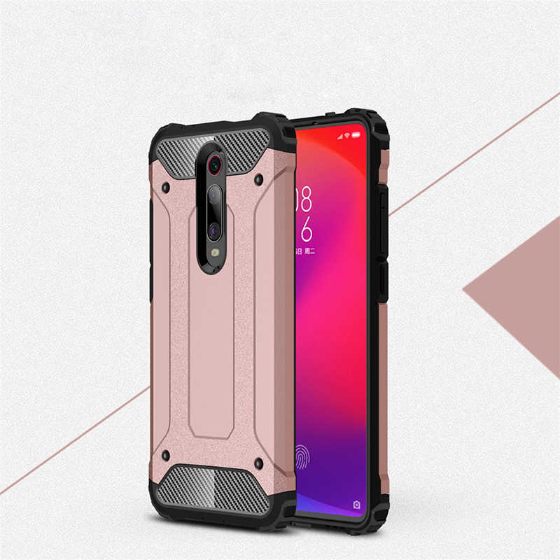 Xiaomi Mi 9T Kılıf Zore Crash Silikon Kapak - Rose Gold