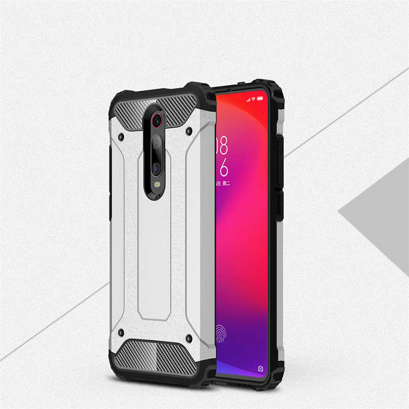 Xiaomi Mi 9T Kılıf Zore Crash Silikon Kapak - Gri