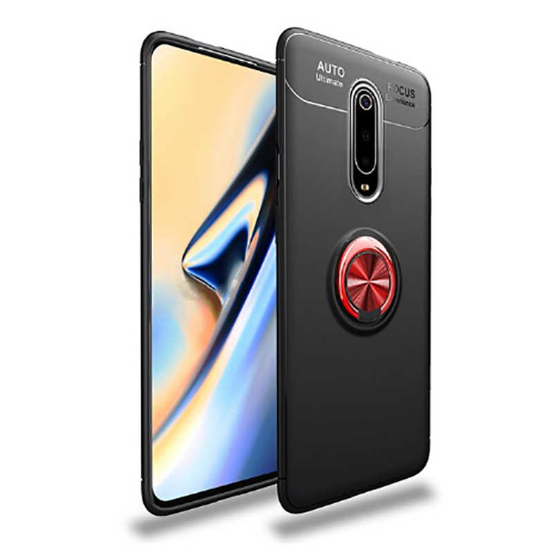 Xiaomi Mi 9T Kılıf Zore Ravel Silikon Kapak - Siyah-Kırmızı